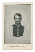 AMERICAN TOBACCO COMPANY, "Dollars" tobacco card depicting J. METHERALL, Norwood F.C. on the front; with advertising for Dollars cigars verso. Excellent condition and an exceptional rarity. The first example we have offered and the only example known to 