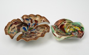 Two Murano glass "Tutti Frutti" dishes, mid 20th century, the larger 23cm wide