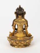 A Sino-Tibetan gilt bronze Buddha statue, 20th century, 10.5cm high - 2