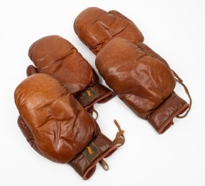 Two pairs of vintage Australian boxing gloves by T. S. SHERRIN CHAMPION, with kangaroo label