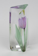MATS JONASSON&nbsp;Swedish art glass tulip ornament, 20cm high - 2