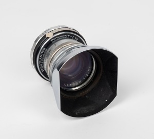 VOIGTL&Auml;NDER: Ultron 50mm f2 lens [#4155272] for Prominent with Voigtl&auml;nder UV lens filter and Voigtl&auml;nder 310/49 lens hood.