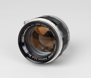 CANON: Screw-mount 50mm f1.4 lens [#43615] with rear lens cap.