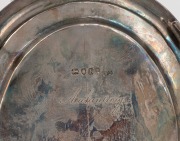 A Georgian sterling silver teapot with engraved and gadrooned decoration on matching trivet, made in London, circa 1797, (2 items), 16cm high overall, 28cm wide, 795 grams total - 3