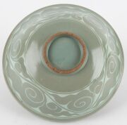 Korean porcelain vase and bowl with hand-painted decoration, 20th century, (2 items), the vase 12.5cm high - 2