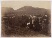 INDIAN PHOTOGRAPHS: Two albumen prints, circa 1870, probably by A.T.W. Penn, comprising "No.4: Ootacamund from Church Hill showing the church, Public offices, Library." and "17. Ootacamund. Entrance to the Botanical Gardens, from within". (both labelled i - 4
