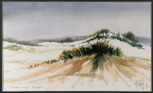 ARTIST UNKNOWN, Mornington dunes, watercolour, signed and titled in the lower margin, 30 x 50cm, (mounted in card) 50 x 70cm overall