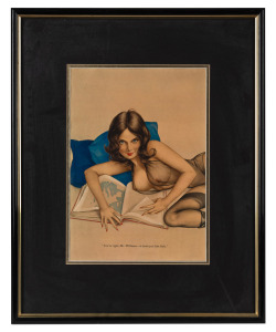[PLAYBOY] "VARGAS GIRL" group of three vintage framed prints of pin up beauties, approximately 43 x 35cm each overall