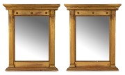 A pair of antique gilt framed mirrors, 19th century, 58 x 49cm overall