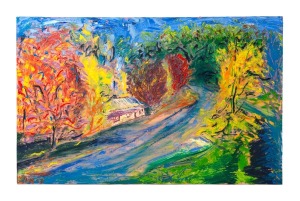 DEREK HAMBLY, General Store at The Patch, 1997, oil on canvas, signed verso, 90 x 142cm overall.