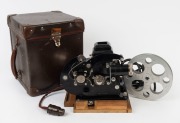 AGFA: Movector 16c movie projector, c. 1930s, in maker's case with spool.