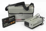 CANON: Power Adapter VP-10, c. 1980s, in matching case with two Canon BP-10E Battery Packs.