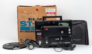 ELMO: ST-600 2-Track 8mm Sound Projector in maker's box, c. 1980.