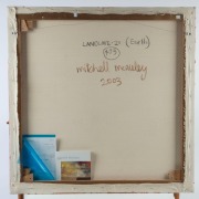 MITCHELL McAULEY (1962-), Landline 21 (Earth), acrylic on canvas, signed and titled verso, with Mars Gallery receipt and catalogue 100 x 100cm - 2