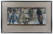 MIKE GREEN (b.1941), Four Under Glass, watercolour, signed at dated '80 lower left; titled lower right, 35 x 72cm. - 2