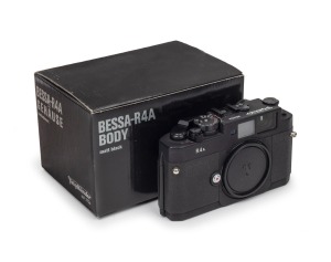 VOIGTL&Auml;NDER: Bessa R4 A rangefinder camera body [#0021104] with maker's box, c. 2006.
