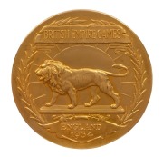 1934 2nd BRITISH EMPIRE GAMES IN LONDON, Gold Winner's Medal "British Empire Games/England/1934", engraved on reverse "Boxing, Middle-Weight, 1st", 50mm diameter, in original presentation case. Very attractive and scarce. Won by Alf Shawyer of England.