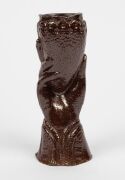 A colonial brickworks pottery hand vase 19th century, ​​​​​​​17.5cm high - 2