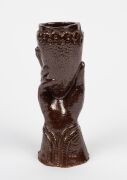 A colonial brickworks pottery hand vase 19th century, ​​​​​​​17.5cm high - 5