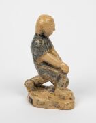 MERRIC BOYD self portrait pottery statue, incised "Merric Boyd 1946", 15.5cm high - 6