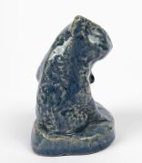 MERRIC BOYD (attributed) pottery koala figure group with mottled blue glaze, ​​​​​​​10cm high - 3