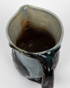 CRUFFEL Australian ceramic jug with windswept tree branch handle motif by William Merric Boyd, stamped "Cruffel Porcelain", 14.5cm high, 16.5cm wide - 6