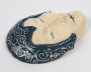 MARGUERITE MAHOOD Art Deco pottery face mask of a lady, incised "M. Mahood, 1932, B390", 12 x 9cm - 4