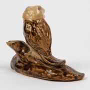 WILLIAM RICKETTS pottery kookaburra perched on a branch, incised "Wm. Ricketts Pottery Sanctuary Mt Dandenong 1936", 7cm high, 9.5cm wide - 4