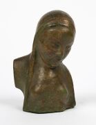 GUSTAV PILLIG fired plaster statue of a lady with bronzed finish, incised "G. Pillig", ​​​​​​​16cm high - 3