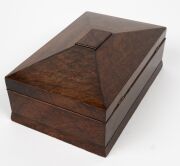 JOSEPH SLY Colonial cedar sewing box with lift out insert tray stamped "J. Sly" near the lock 19th century, 11cm high, 29cm wide, 19cm deep. - 5