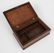 JOSEPH SLY Colonial cedar sewing box with lift out insert tray stamped "J. Sly" near the lock 19th century, 11cm high, 29cm wide, 19cm deep. - 6