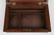 JOSEPH SLY Colonial cedar sewing box with lift out insert tray stamped "J. Sly" near the lock 19th century, 11cm high, 29cm wide, 19cm deep. - 7