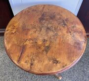 A Colonial Australian huon pine wine table with one piece slab top, Tasmanian origin, mid 19th century, 77cm high, 56cm diameter - 4