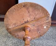 A Colonial Australian huon pine wine table with one piece slab top, Tasmanian origin, mid 19th century, 77cm high, 56cm diameter - 8