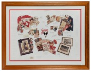 SOUTH MELBOURNE/SYDNEY SWANS: 'Great Moments' poster signed by fifteen club legends including Barry Round, Bob Pratt, Bob Skilton, Tony Lockett, and Paul Kelly, limited edition 'Signatory Print/500', framed and glazed, overall 113 x 88cm, together with Co