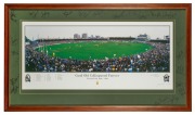 COLLINGWOOD V BRISBANE VICTORIA PARK FINAL MATCH: 'Good Old Collingwood Forever' panoramic print, limited edition 1/2500 with CoA, with at margins the original signatures of all twenty-two Collingwood players listed (Nathan Buckley, Scott Burns, Paul Licu