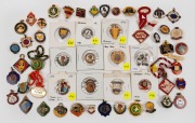 VARIOUS FOOTBALL CLUB MEMBERSHIP FOBS OR BADGES: noted Goldfields 1912, Ballarat Imperial 1913, Glenelg 1921, Berri 1922, Sturt 1922, South Bendigo 1924, Gladstone 1924, Ararat 1926, SFC 1947, Brighton VFA 1949, Southern Cross 1947, Golden Square 1951, S