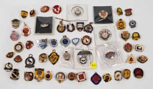 VARIOUS FOOTBALL CLUB MEMBERSHIP FOBS OR BADGES: noted Berri 1924, Sturt 1924, Rovers 1927, North Launceston 1933, Boulder City 1936, Ararat 1938, Semaphore Central 1939, Mines Rovers 1941, Wayback 1948, Naracoorte 1952, Wendouree 1954, North Broken Hill 