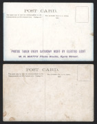 GEELONG Football Team photo postcards depicting the 1907 team (unknown publisher) and the 1908 team (photo by Watts; published by Thacker, (2). - 2