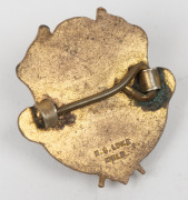 CARLTON FOOTBALL CLUB enamel and brass badge by K.G.Luke, circa 1940s. - 2