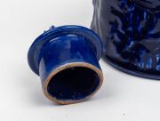 STONE'S BRISTOL POTTERY "Kangaroo" teapot with blue glaze (reproduction), early 20th century, impressed oval mark to base, ​​​​​​​13cm high, 18cm wide - 7