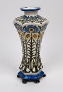 ALICE BOTT Australian art pottery vase with floral motif, signed "A. Bott, 1936, handmade", 32cm high - 2