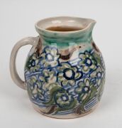 ARTHUR MERRIC BOYD & JOHN PERCEVAL pottery jug with floral decoration painted by John Perceval, signed "Arthur Merric Boyd, J. P.", ​​​​​​​14cm high x 17cm wide - 4