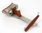 1900 PARIS EXPOSITION UNIVERSELLE: James M. Davis 'Perfecscope' handheld stereoscope with 'Exposition Universelle Internationale 1900' logo embossed on metal visor.