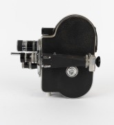 BOLEX-PAILLARD: H8-type double-8 movie camera, c. 1950s, with Yvar 36mm f2.8/Yvar 25mm f2.5/Switar 13mm f0.9 lenses, two lens caps, two lens hoods, and viewfinder attachment. - 4