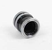 BOLEX-PAILLARD: Three lenses, each in leather case - one Pizar 5.5mm f1.9 with front and rear caps, one Yvar 13mm f1.8 with rear cap, and one Yvar 13mm f1.9 with rear cap. (3 lenses) - 2