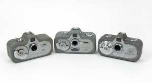 ZEISS IKON: Three c. 1950s 8mm movie cameras - one Movikon 8, one Movinette 8, and one Movinette 8B. (3 movie cameras)