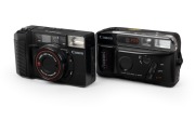 CANON: Circa 1980s AF35M II point-and-shoot camera, together with one replica CANON Novacam I. (2 cameras)