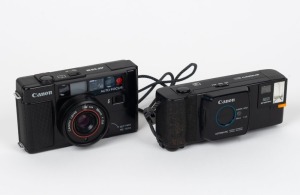 CANON: Two c. 1980s point-and-shoot cameras - one AF35M and one Snappy 20. (2 cameras)