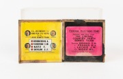 CINEMA ADVERTISING: Four 8 x 8cm 1940s Australian elections glass slides - 'Rt. Hon. J.B. Chifley P.C. Asks You to Vote for the Labor Senate Team...', 'Federal Elections 1946 - Support and Vote for The Liberal Country Party Senate Team...', 'Mr Forde Depu - 2